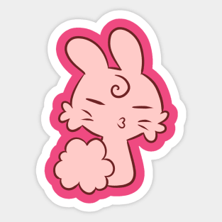 Kissy Lips Bunny Sticker